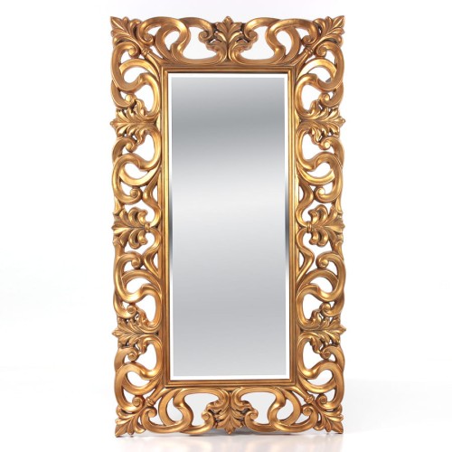 Lustro w złotej, bogato zdobionej ramie 71238