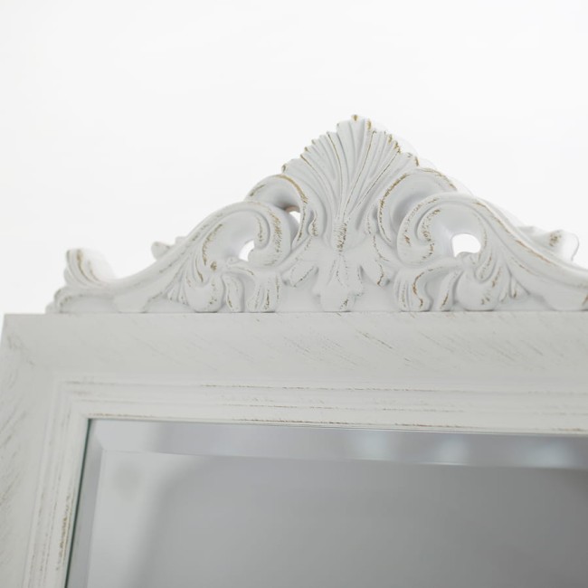 Lustro stojące w bielonej ramie 106115