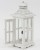 Drewniany lampion rustykalna biel 107257