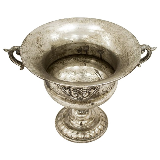 Metalowa osłonka na doniczkę puchar - wysokość 26,5 cm 100835