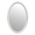 Owalne lustro w białej, przecieranej ramie 113486