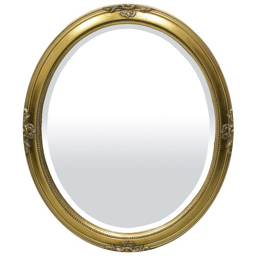 Owalne lustro w złotej ramie 62369
