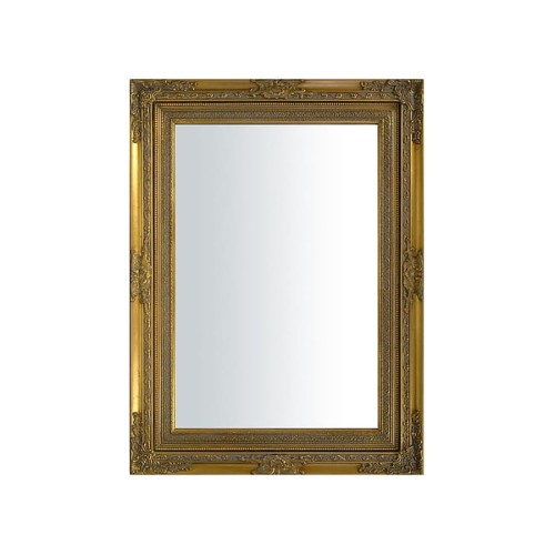 Lustro w zdobionej złotej ramie 47584