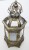 Pięknie zdobiony, metalowy lampion 122966