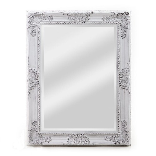 1 - Stylowe białe lustro w  przecieranej ramie .jpg