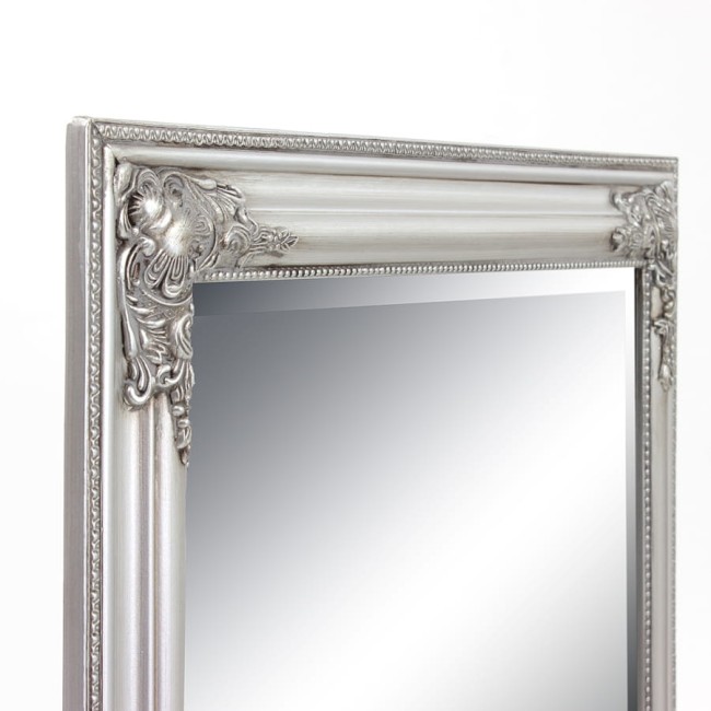 Stylowe lustro w srebrnej ramie 62361
