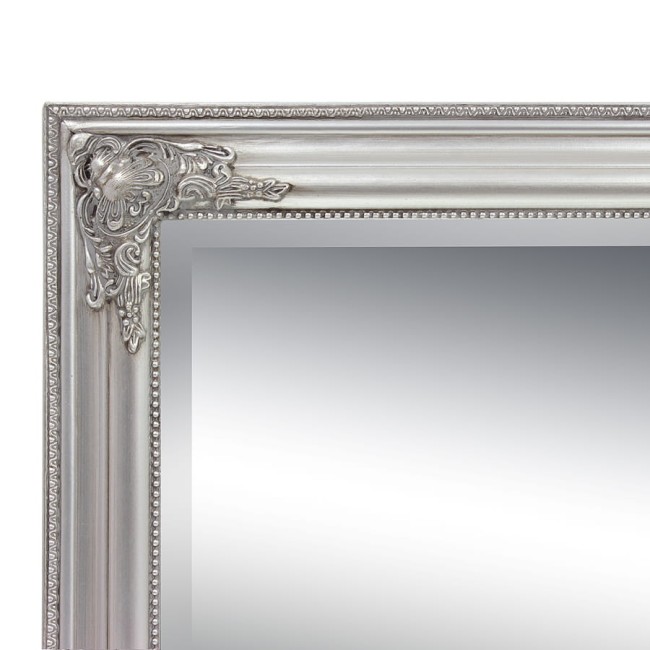 Stylowe lustro w srebrnej ramie 62361